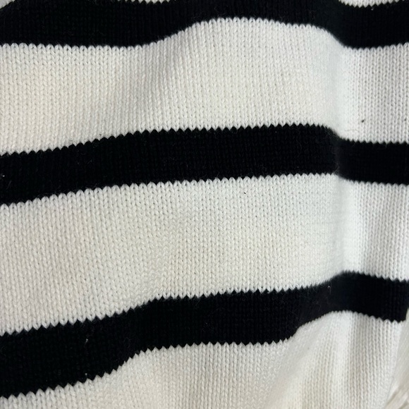Cotton Striped Knit Pullover Sweater - Picture 6 of 6